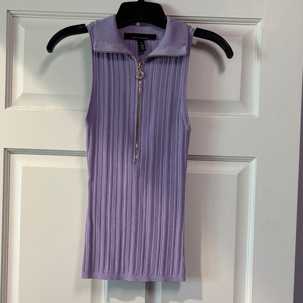 White House Black Market Lavender Ribbed Tank Top